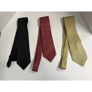 Mix Men’s Neck Tie Lot Mixed Patterns Lot of 3 Mixed Labels